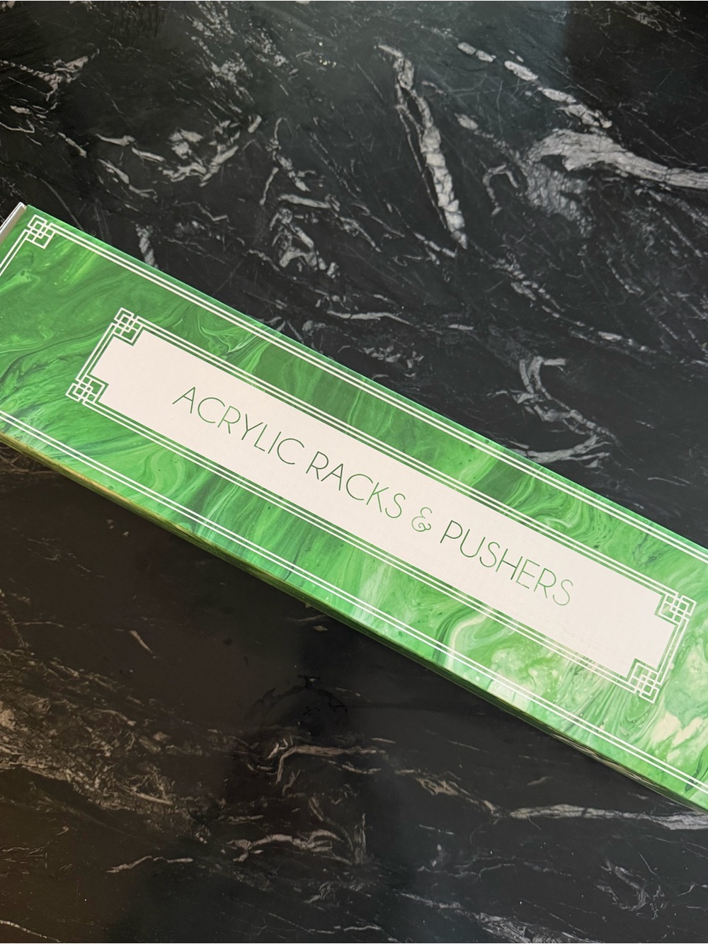 Mahjong Green Acrylic Racks & Pushers